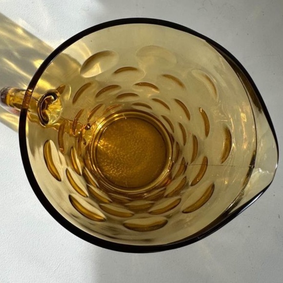 Amber Glass Polka Dot Pitcher - Picture 3 of 3